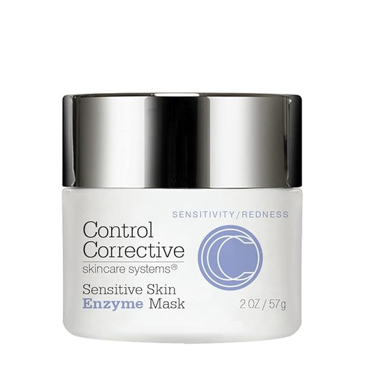 CONTROL CORRECTIVE Sensitive Skin Enzyme Mask, 2 Oz - Increases Hydration And Renews Skin Texture, Papaya Enzyme Based, Creamy Clay Mask Lightly Exfoliates Softens, Calms & Hydrates At The Same Time