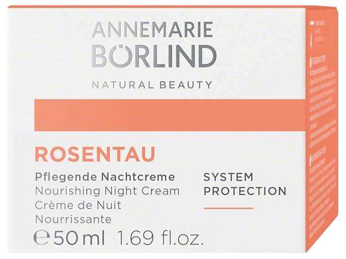 ANNEMARIE BÖRLIND – ROSE DEW Nourishing Night Cream – protecting and firming facial care, with Alpenrose extract and Avocado Oil, vegetarian, 1.69 Fl. Oz.