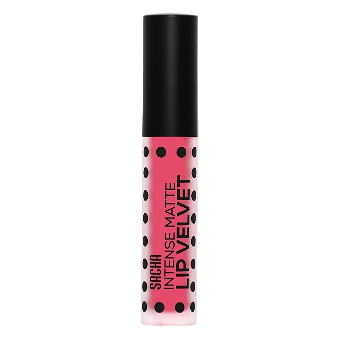 Sacha Cosmetics Intense Matte Lip Velvet Liquid Lipstick, Long-Lasting Velvet Matte Finish, 0.2 fl.oz. Wile or Wine