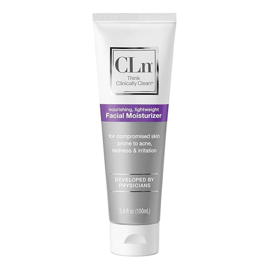 CLn® Facial Moisturizer - Soothes & Calms Skin, Helps Reduce Appearance of Redness, Locks in Moisture without Clogging Pores, Dermatologist & Clinically Tested, 3.4 oz.