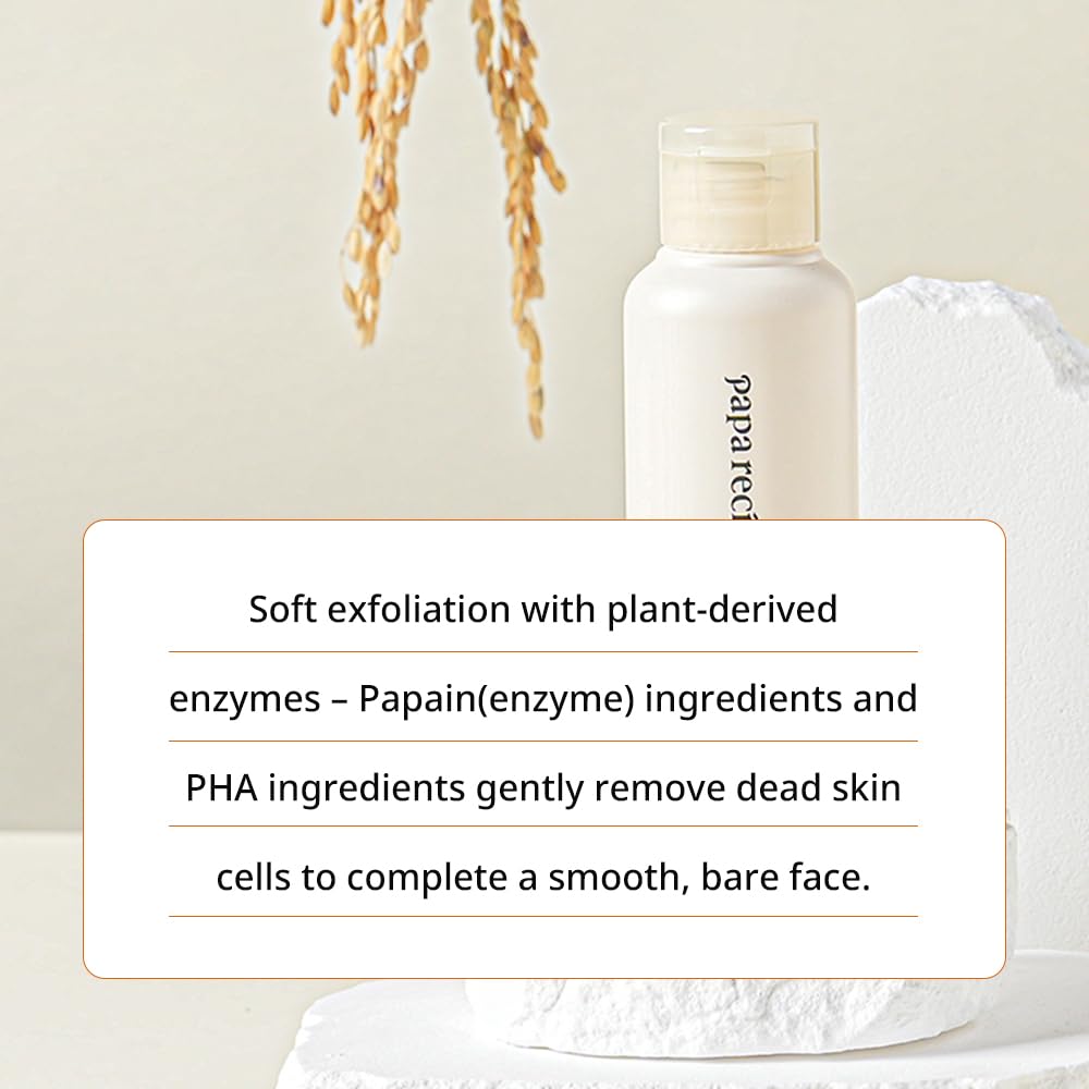 Papa Recipe Blemish Enzyme Powder Rice Cleanser – Gentle Triple Exfoliation with Papain, PHA & Rice Powder – Low pH Korean Skincare Face Wash for Clearer, Radiant Skin