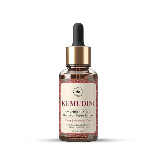 Kumudini Oil | Overnight Glow Booster Face Elixir | Ancient Secret for Radiant Skin, Balanced Skin Tone & Smoother Skin | Nourishing Facial Serum Oil | 30ml Serum