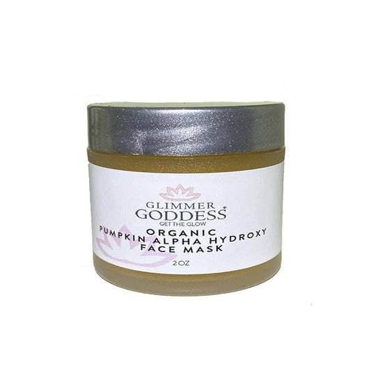 GLIMMER GODDESS Organic Pumpkin Alpha Hydroxy Enzyme Face Mask - Increase Firmness and Clarity - Exfoliating, Glowing, Anti-Aging - Natural, Vegan, Cruelty-Free, Paraben-Free, All Skin Types