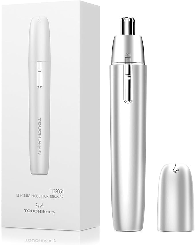TOUCHBeauty Battery Powered Ear and Nose Hair Trimmer for Women, Portable Battery Powered Trimmer, Mini Painless Design for Sensitive Skin, Easy Clean & Travel Friendly
