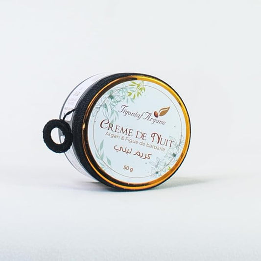 Crème de Nuit - Tigontaf Argan Night Cream - Before Sleep Face Skin Care cream - Moroccan Argan & Shea Butter – Intense Night Repair Moisturizer – Deep Nourishment While You Sleep - 50g /1.7oz