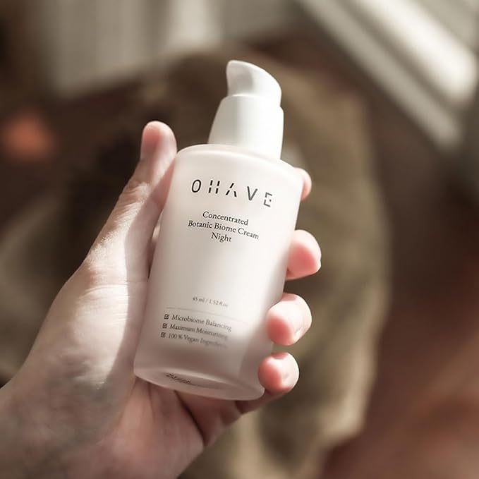 OHAVE Night Cream – Vegan Formula, Natural Ingredients, Skin Hydration & Firmness Care, Cruelty-Free, Dermatologist Tested - 45ml