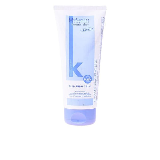 SALERM - Hydrating Hair Mask - Deep Impact Plus - 200 ml - Deep Hair Hydration - For Use After Keratin Shot + Keramix Treatment - Smooth and Straight Hair