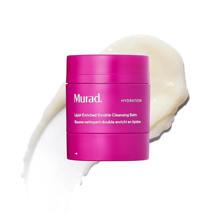Murad Lipid-Enriched Double Cleansing Balm - Hydrating Balm-to-Oil Face Cleanser & Makeup Remover – Removes Long-Wear Makeup & SPF – Barrier Repair with Ceramides & Camellia Oil – 1.7 Fl Oz