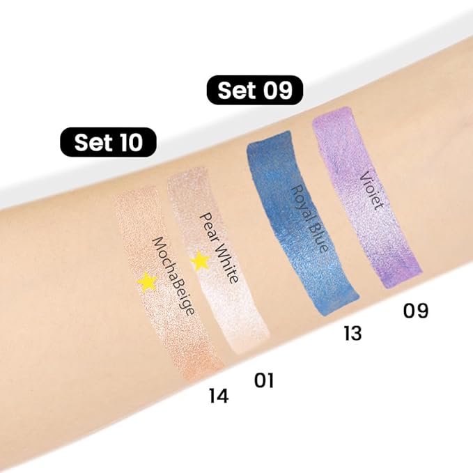 evpct 2Pcs Cream Eyeshadow Sticks Set for Eyes Pearl White & Mocha Beige Shimmer Eye Crayon Shadow Brightener Stick Pencil Pen Bulk sombras en crema para ojos 01+14