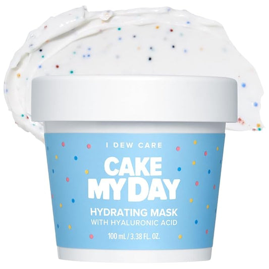I DEW CARE Wash Off Face Mask - Cake My Day | With Hyaluronic Acid, Self Skin Care, Facial Treatment, Vegan, Cruelty-Free, Paraben-Free, Exfoliating, Deep Cleansing Detox, 3.38 Oz