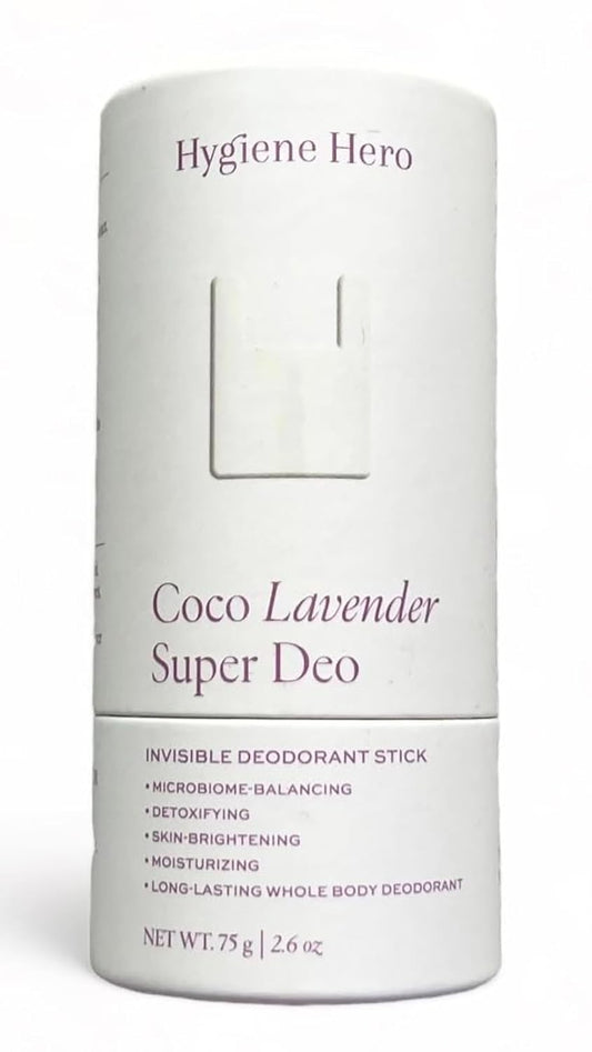 Super Deo - Coco Lavender | Invisible Deodorant Stick | Natural Deodorant for Men and Women | Aluminium Free | Mitigate Ingrown Hair | Night Blooming Jasmine and Ylang Ylang Scent