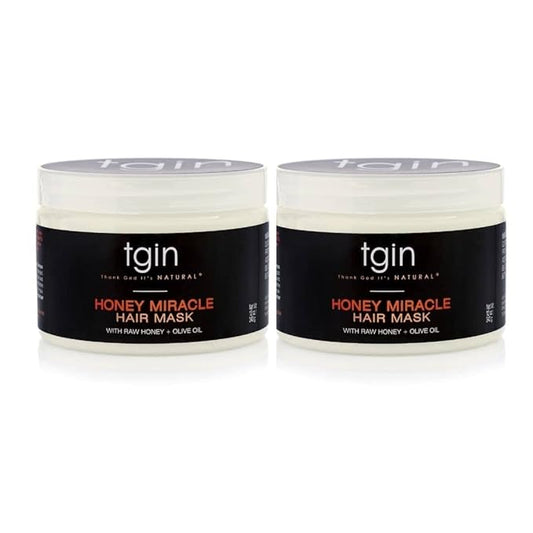 TGIN Honey Miracle Hair Mask Duo, 12 oz (Pack of 2) for Natural, Dry, Curly, Type 3c and 4c Hair