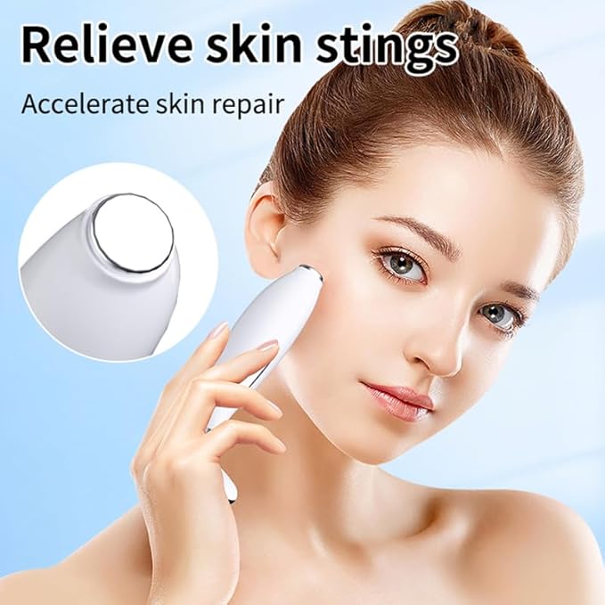 Facial Massager -7 Color Red-Light-Therapy for Face and Neck for Wrinkles, Double Chin, Vibrating Facial Massager with Thermals (Black5)