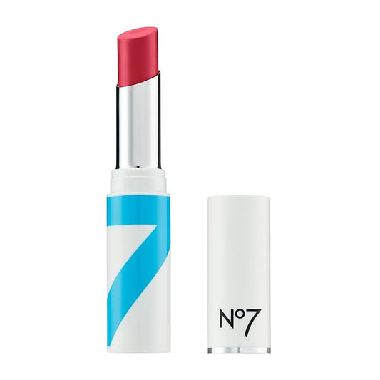 No7 HydraLuminous Lip Balm - Raspberry - Tinted Lip Balm with Hydrating Hyaluronic Acid - Lip Moisturizer with Sheer Color for Subtle Shine & Balmy Finish (2.8g)