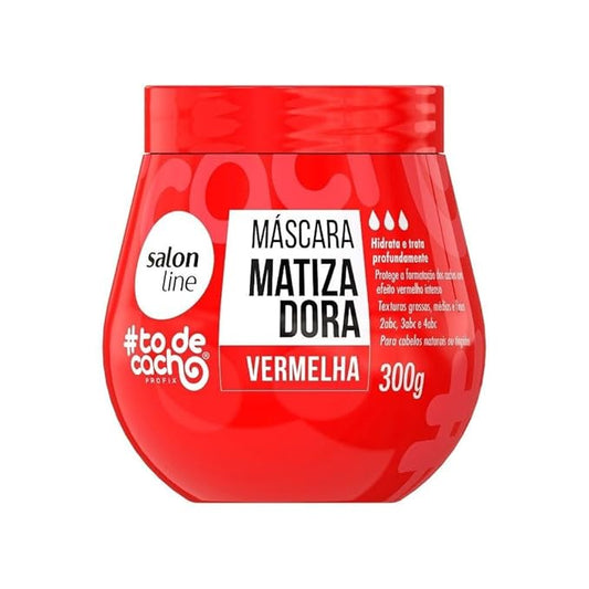 Salon Line - Linha #ToDeCacho (Matizadora) - Mascara Vermelha 300 Gr - (#ImWithCurls (Brassiness) - Red Mask Net 10.58 Oz)