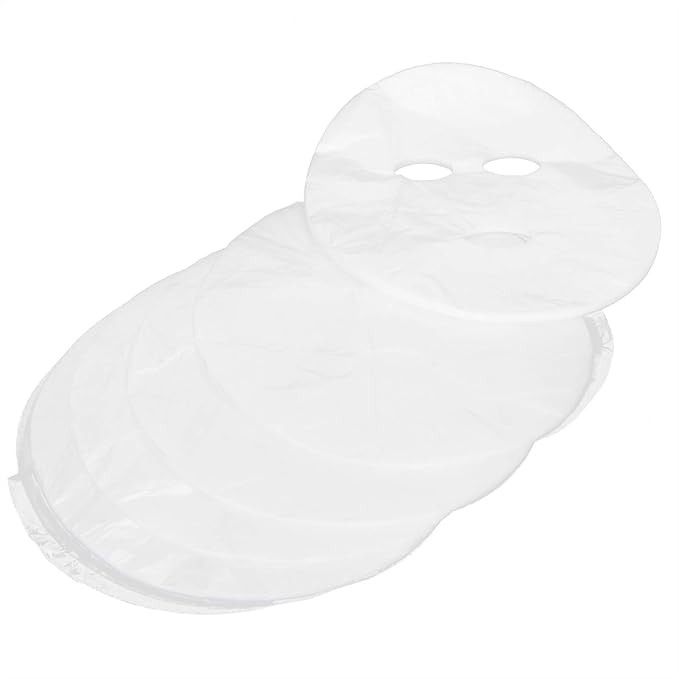 600pcs Plastic Facial Mask Preservative Film Disposable Plastic Film Facial Mask Paper DIY Beauty Skin Care Facial Mask Sheet Retention