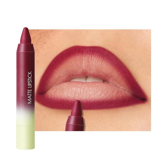 Matte Lip Lipstick Crayon Lip Liner Thick Pencil, High-Pigment Outline lips, Non-sticky Matte Velvet Texture, Waterproof & Smudge-Proof Longwear Pigmented, Fit for all tones 05#