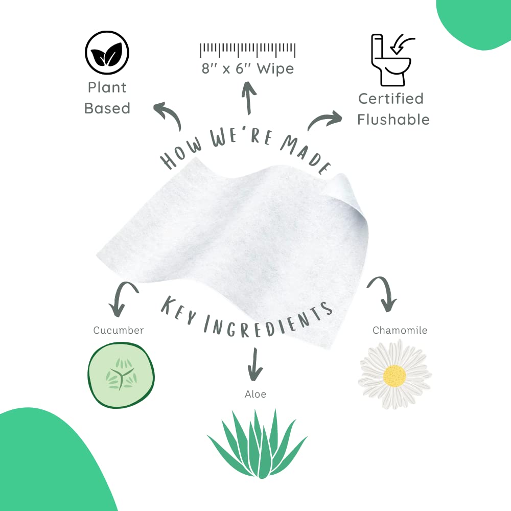 Stall Mates Wipes - Flushable Wipes | Individually Wrapped | Travel Friendly | Unscented with Vitamin-E & Aloe | (30 on-the-go singles)