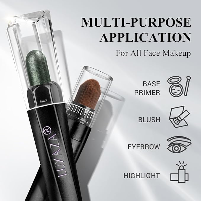 Neutral Eyeshadow Stick Makeup Set, Metallic Shimmer Matte Cream Eye Shadow Eyeliner Brightener Pencil Crayon - Classic 6PCS A013