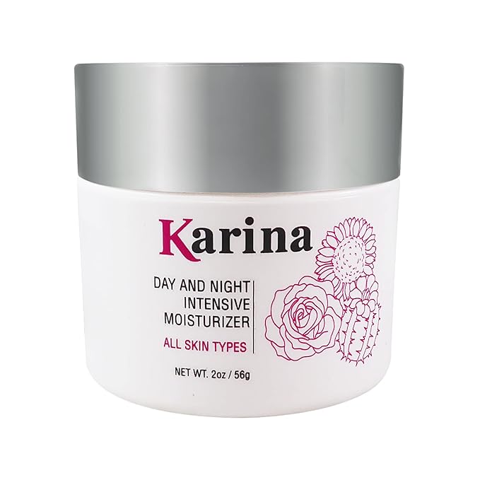 Karina Skincare - Day and Night IntensiveMoisturizer - Soothing Cream - Helps Calm and Restore - Vitamin E - Designed For All Skin Types - 2oz