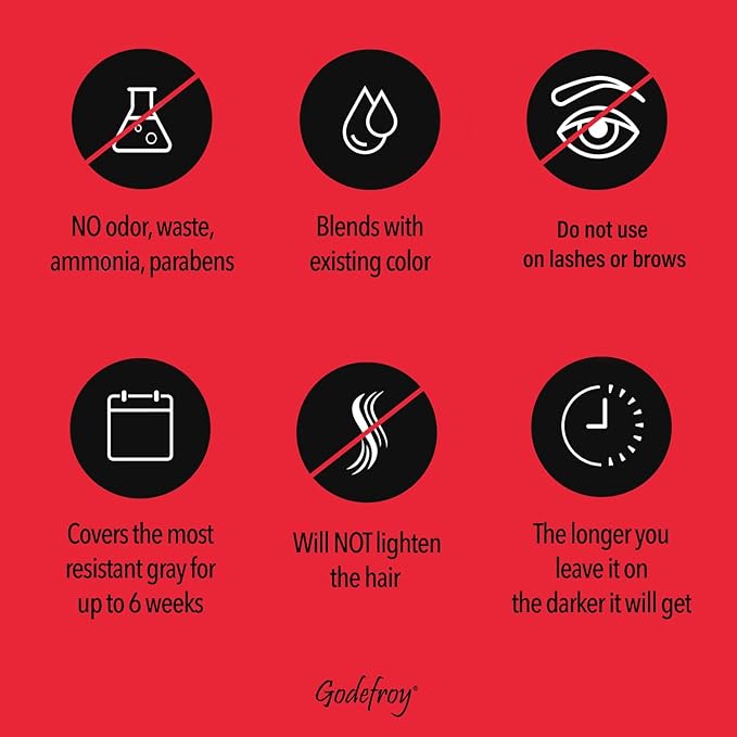 Godefroy Hair Color Kit for Spot Coloring Great For Small Areas Covers Up Gray Hairs Assorted Colors Available 4 Applicaion Kit, Medium Brown, 1 Count