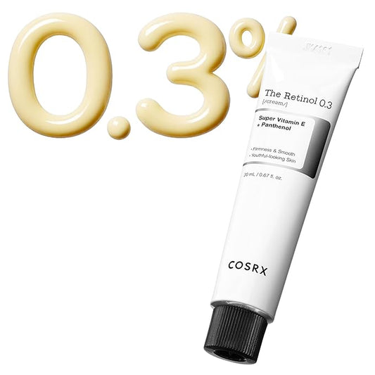 COSRX Retinol 0.3% Cream, 0.67 Oz, Anti-aging Eye & Neck Cream with Retinoid Treatment to Firm Skin, Reduce Wrinkles, Fine Lines, Signs of Aging, Gentle Daily Korean Skin Care