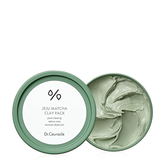 leegeehaam Dr.Ceuracle Jeju Island Matcha Clay Pack (115g / 4.05 oz) - Wash-Off Type Clay Facial Mask Pack for Cleansing Pore and Detoxifying Dull Skin