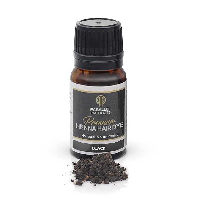Parallel Products Spot Color Henna Kit - Henna Hair Dye - 3 grams - Tint for Professional Spot Coloring - With Mixing Dish - Covers Grey Hair - Root Touch Up (Black)