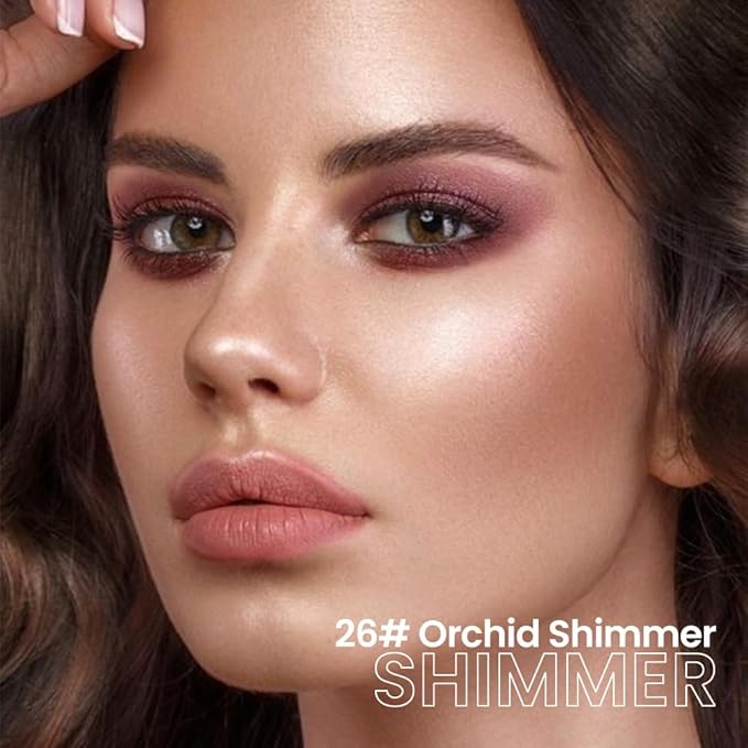 evpct Orchid Shimmer Cream Eye Shadow Brightener Sticks Set for Eyes, Orchid Shimmery Matte Pencil Eye shadow Applicator Stick Pen Palette Makeup Waterproof sombras en crema para ojos 26#