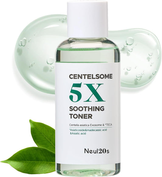 Centelsome 5X Soothing Toner 6.76 fl oz/200ml | Hydrating & Calming Korean Facial Toner with Green Tea, Centella Asiatica & Exosomes | Supports Sensitive, Dry & Acne-Prone Skin