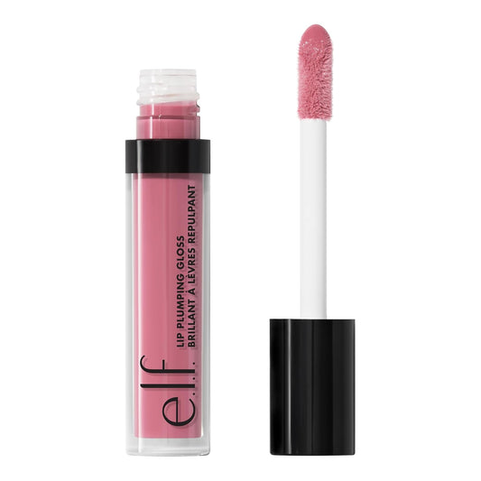 e.l.f. Lip Plumping Gloss, Hydrating, Nourishing, Invigorating, High-Shine, Plumps, Volumizes, Cools, Soothes, Sparkling Rosé, Shimmer, 0.09 Oz