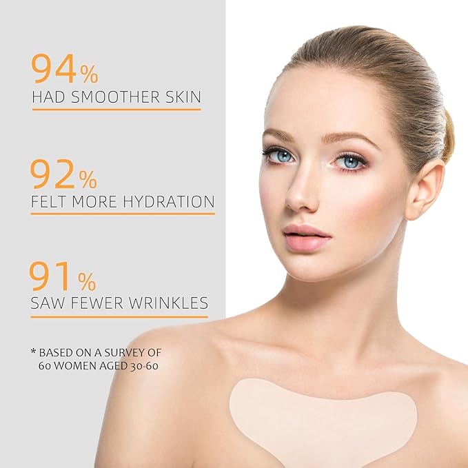 Chest Wrinkle Pads, Silicone Patches for Wrinkles-2 Pcs Anti Wrinkle Patches for Decollete & Cleavage, Reusable Anti Aging Overnight Wrinkles Patches While Sleeping 14