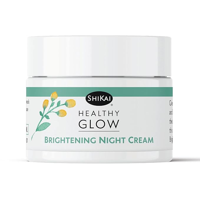 ShiKai Healthy Glow Brightening Night Cream (1 oz) | Hydrating Skin Lotion | With Vitamins C, E, Niacinamide | Provides a healthy glow in skin.