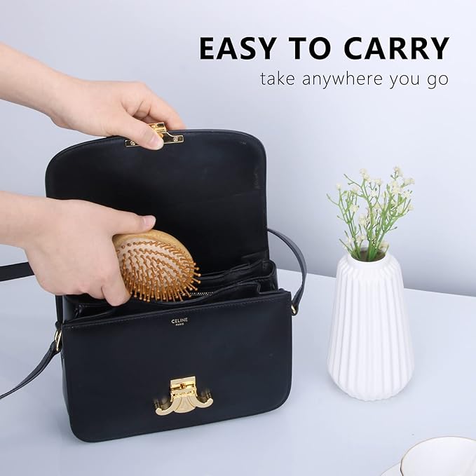 Natural Bamboo Hair Brush(No handle), Massaging Scalp, Detangling brush for Women, Men &Kids, Eco-friendly Natural Wooden for All Hair Types