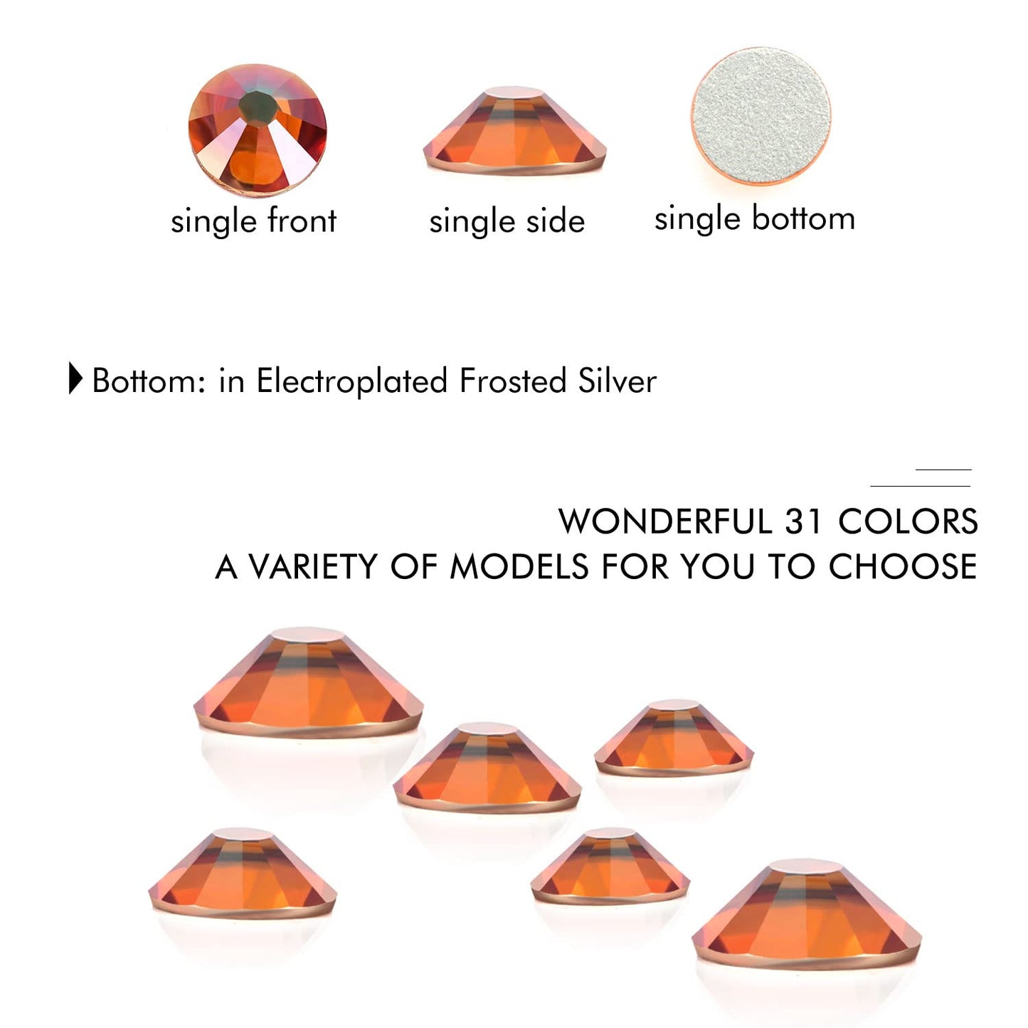 1440Pcs Amber Crystal Rhinestones,Glass Flatback Rhinestones Gemstones for Nail Face Makeup Art Crafts Clothes Decoration - (SS16, 4.0mm,Amber)