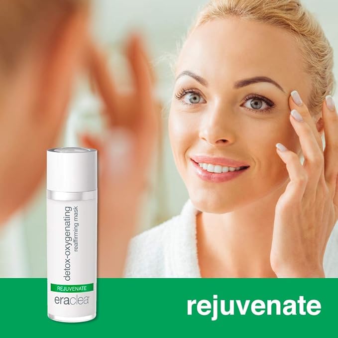 eraclea Detox-Oxygenating Reaffirming Mask, Oxygenating Treatment and Resurfacing Mask with Plant Stem Cells and Hyaluronic Acid to Restore Radiance and Visibly Reduce Signs of Aging (1 fl oz)
