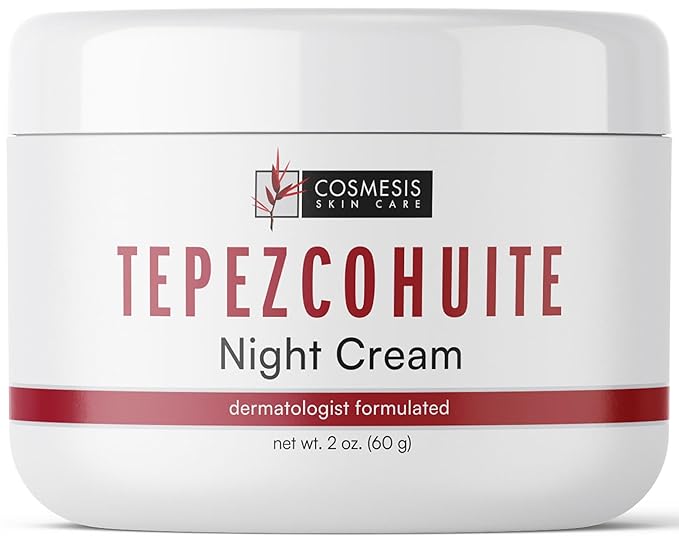 Cosmesis Skincare Tepezcohuite Night Cream with Mexican Origins Crema de Tepezcohuite Cream for Face 2fl oz