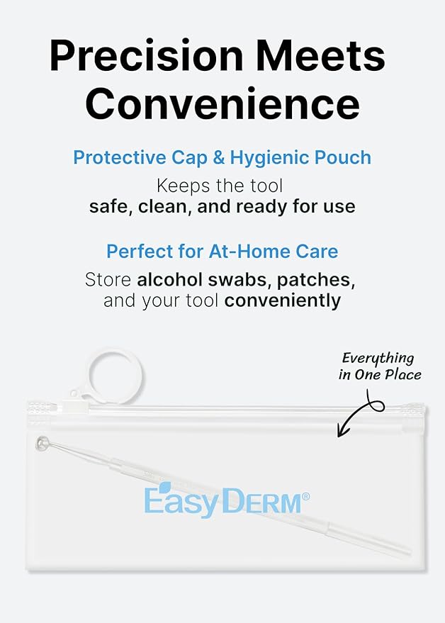 EasyDerm Relief Invisible Patch(42 counts) 10,000ppm of Tea Tree Oil and 2-in-1 Pimple Popper Tool