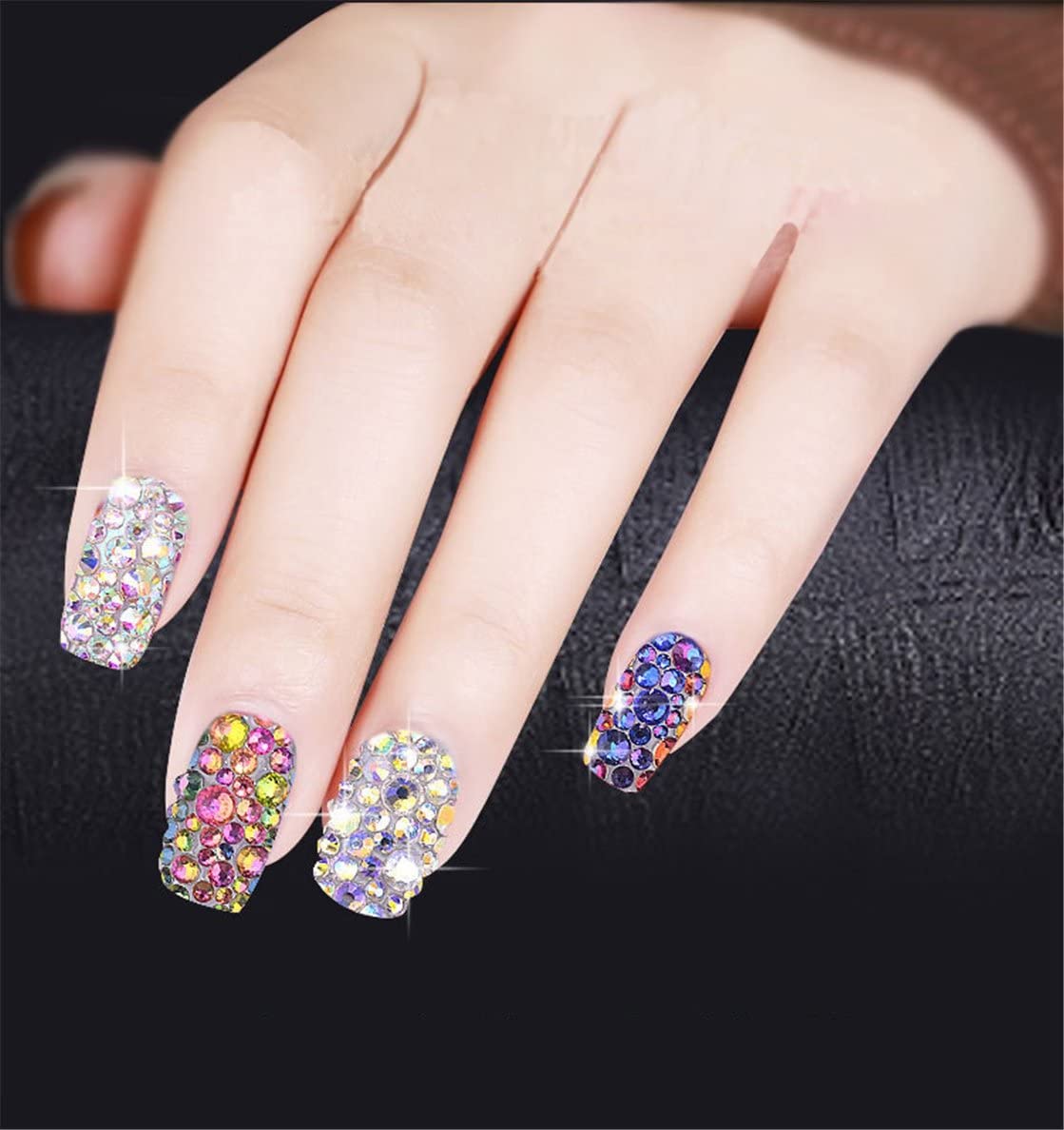 500 Pieces SS30 6mm Flatback Rhinestones AB Clear Round Gems Crystals for Nail Art DIY Crafts Clothes Shoes Bags （Transparent Citrine AB）