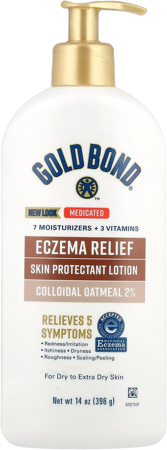 Gold Bond Medicated Extra Strength Body Lotion, 14 oz., Moisturizes, Relieves & Soothes, Skin Moisturizer