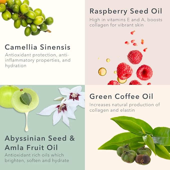 Baie Botanique Anti-Aging Facial Oil 30ml - Rose Absolute, Camelia, Borage, Evening Primrose, Abyssinian & Amla Oil - 100% Natural, 90% Organic