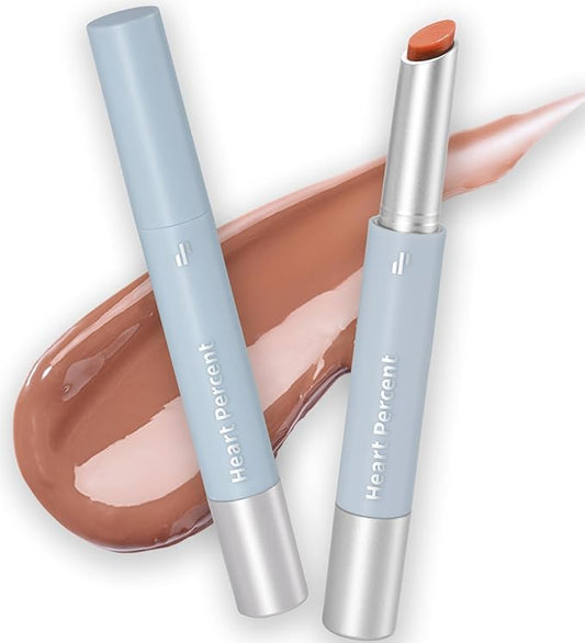 Heart Percent Dote On Mood Dewy Melting Lipstick High-Shine Glow & Wet Look Glossy Finish Lip Color, #03. Like Caramel