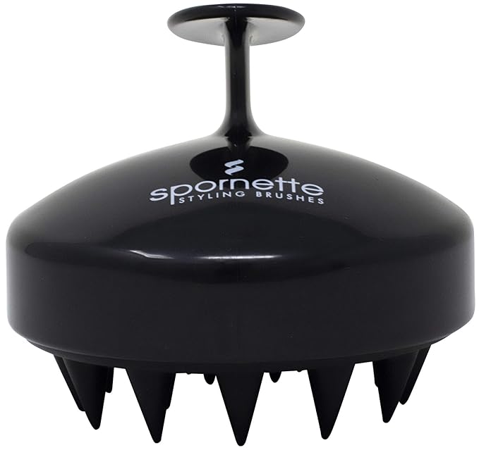 Spornette Scalp Massager Shampoo Brush Black