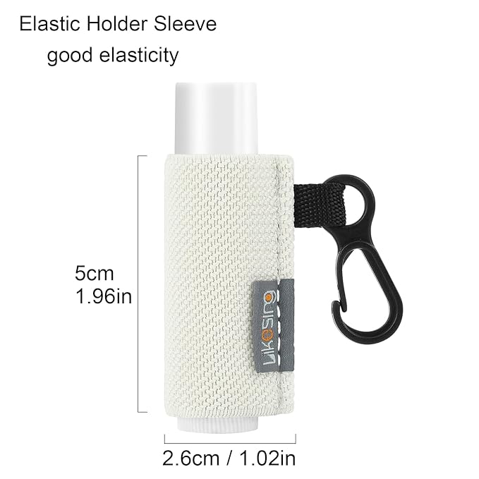 Lip Balm Holder, 4Pcs Chapstick Holder with Clip On for Backpacks, Elastic Lipstick Sleeve Holder Gifts for Friends Women Girls Boys Man