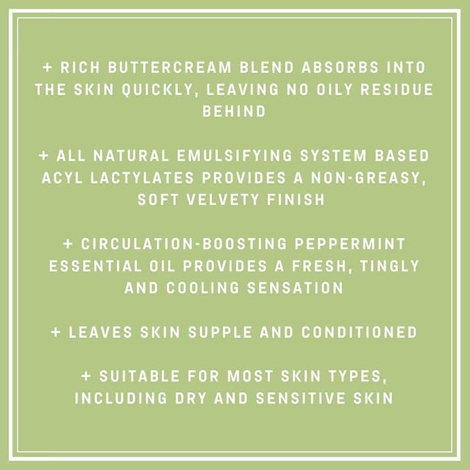 Hydrating Face and Neck Cream for Women with Dry Skin, All Natural with Organic Aloe, Vegetable Glycerin, and Cooling Peppermint Essential Oil, 1.7 Ounces