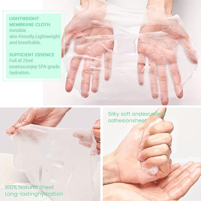 Face Sheet Mask Skincare,Hydrating Spa Face Mask For Sensitive Skin,Moisturize,Nourish for All Skin Types,Natural Skin Care Spa Face Mask for Women Men Girls,Pack of 6