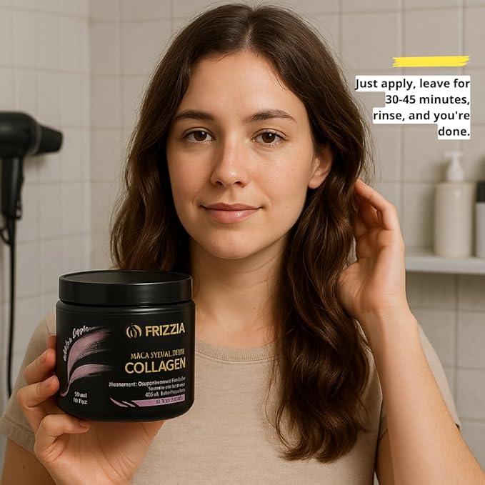 ULTRA Collagen Hair Mask, Argan Oil & Maca, Deep Repair, Hydration & Shine, Anti-Frizz Treatment for Dry & Damaged Hair, Salon-Quality Smoothness, 500ml