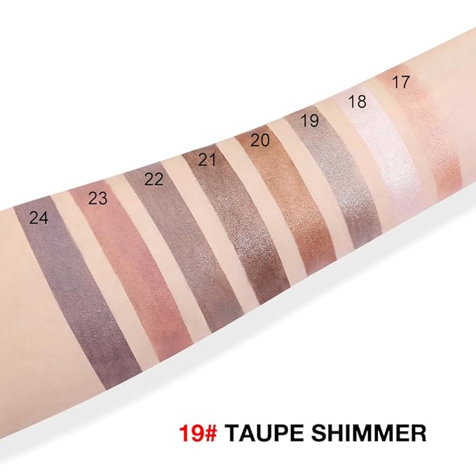evpct Taupe Shimmer Cream Eye Shadow Brightener Sticks Set for Eyes, Taupe Shimmery Matte Pencil Eye shadow Applicator Stick Pen Palette Makeup Waterproof sombras en crema para ojos 19#