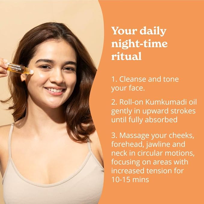 Kumkumadi Face Oil 10 ml with Turmeric, Saffron, Sandalwood| For Glow and Moisture | Suitable for All Skin Types