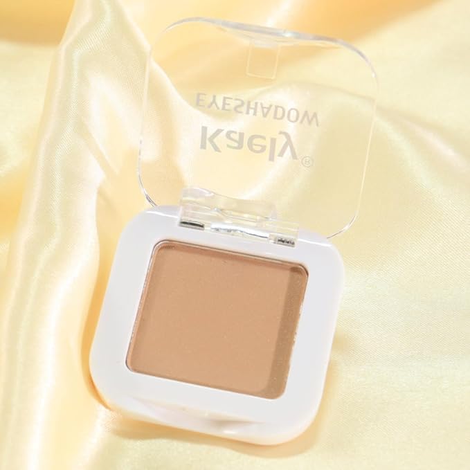 evpct Matte Light Nude Brown Single Eye Shadow Palette Makeup for Older Women, Burly Wood Cream Eye shadow Palette Single for Older Women Matte, High Pigment Monochrome Eyeshadow, sombra de ojos